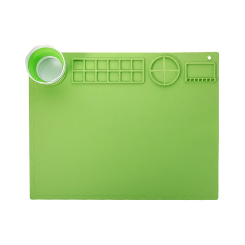50x40cm Silicone Double Bowl Painting Pad Graffiti Oil Painting Mat Erasable and Washable Silicone Pad