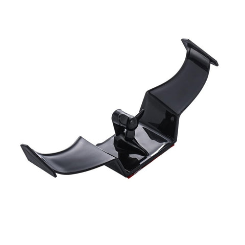 Car Mini Rear Wing Without Punching Decorative Stickers, Black Without Wind Blades, White Without Wind Leaves, Red Without Wind Leaves, Black With Wind Leaves, White With Wind Leaves, Red With Wind Leaves