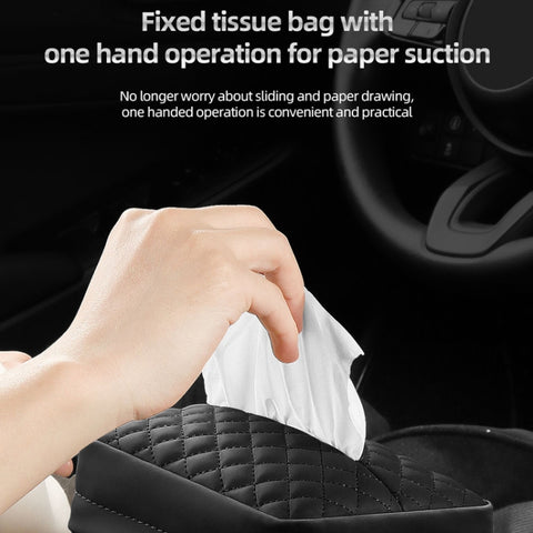 Car Sun Visor Armrest Box Back Hanging Tissue Box, Black, Beige, Brown