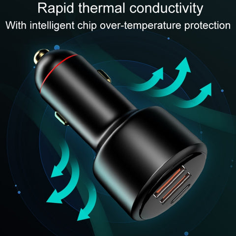 Vehicle Mini Fast Charging Charger Car One To Three Cigarette Lighter, 300W