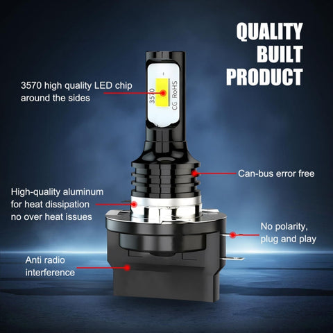 2pcs H11B 3570 2LED 80W Car Headlight Bulbs High Bright Fog Lights, H11B (White), H11B (Yellow), H11B (Ice Blue)