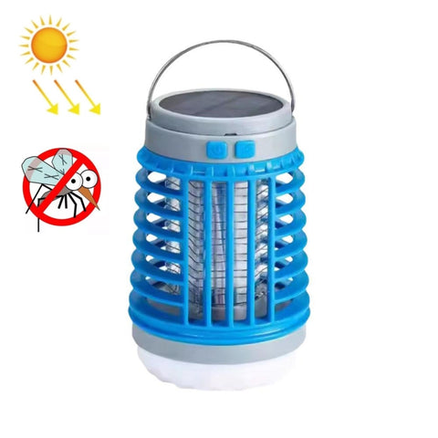 E-SMARTER W890-1 Solar LED Electric Shock Mosquito Light Outdoor USB Rechargeable Lighting Mosquito Trap, Orange, Blue