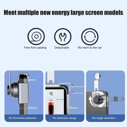 Car Screen Phone Holder Base For Tesla Model 3 And Other Models, Base, Base + Magnetic Stand