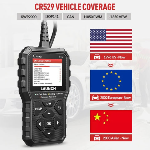 Launch Creader CR529 OBD2 Car Engine Fault Tester Code Scanner