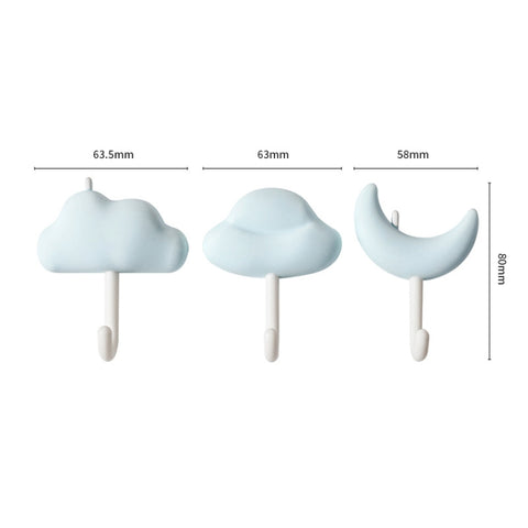 3pcs /Set Household Wall Hanging Hooks Dormitory Non-Marking Punch-Free Adhesive Hooks