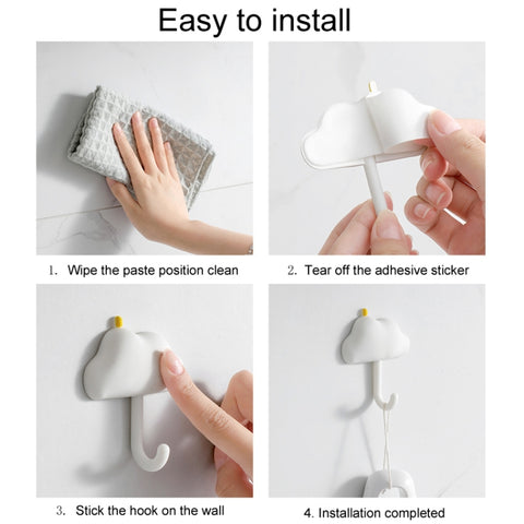 3pcs /Set Household Wall Hanging Hooks Dormitory Non-Marking Punch-Free Adhesive Hooks