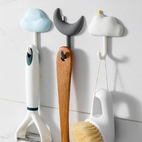 3pcs /Set Household Wall Hanging Hooks Dormitory Non-Marking Punch-Free Adhesive Hooks