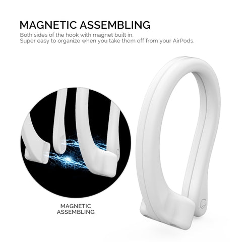 AhaStyle PT78 1pair Wireless Earphones Magnetic Silicone Storage Anti-Loss Earhooks For Apple AirPods 1 / 2 / 3 / Pro / Pro 2