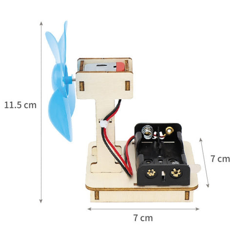 Kids DIY Homemade Electrical Fan Science Small Invention Fun Physics Circuit Experiment Material Kit