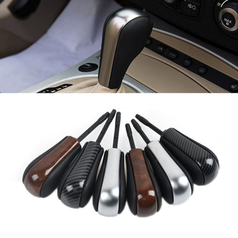 For BMW E Chassis Gear Lever Head, Universal For Left And Right Driving, Short Rod Round Head, Long Rod Round Head, 1/3 Series Z4 Round Head Walnut, 1/3 Series Z4 Round Head Carbon Fiber Pattern, 1/3 Series Z4 Round Head Silver                         ...