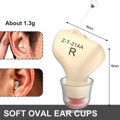1pair  Invisible In-Ear Hearing Aid Sound Amplifier For The Elderly And Hearing Impaired, 1pair Black, 1pair Skin, 1pair Red and Blue
