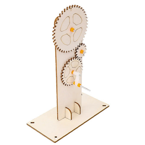 Gear Triple Action Physics Experiment Variable Speed Transmission Material Kit Kids Puzzle Toy, Gear Triple Action