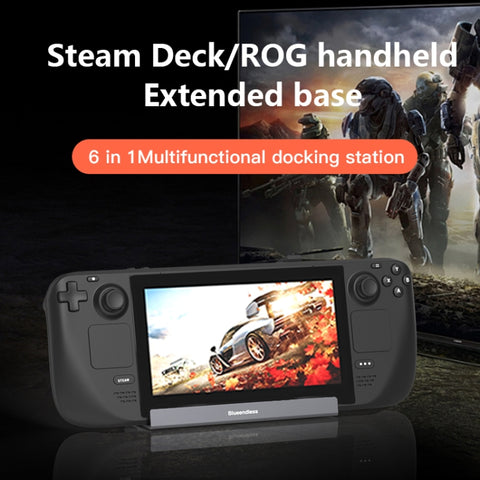 For Steam Deck/ROG Blueendless DS601 Type-C Game Console Base HUB Docking Station, 6-in-1 DS601