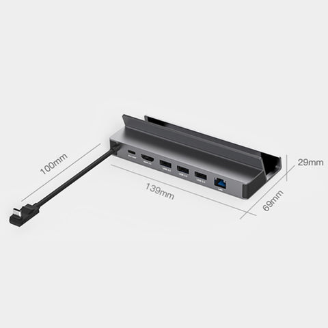 For Steam Deck/ROG Blueendless DS601 Type-C Game Console Base HUB Docking Station, 6-in-1 DS601