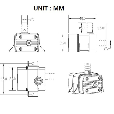 DC12V Solar Micro Brushless Cold Water Circulating Fountain Water Pump, QR30E