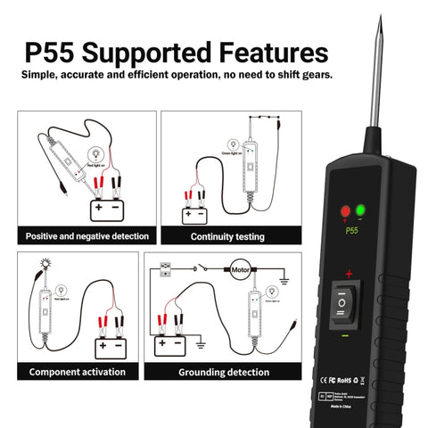 Automotive Electrical Circuit Tester System Short Circuit Tracking Positioning Diagnostic Instrument, P55