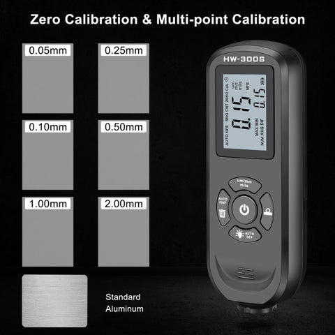 HW-300S High Precision Coating Thickness Gauge Anti-skid Paint Film Gauge, Orange Horizontal Screen, Orange Vertical Screen, Black Horizontal Screen, Black Vertical Screen