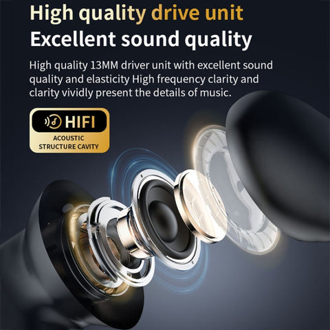 LX-10 Full-Color Touch Screen ANC+ENC Dual Noise Reduction In-Ear Wireless Bluetooth Earphone