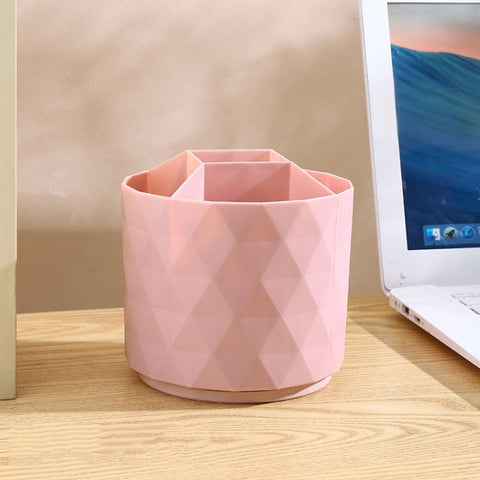 Desktop Rotating Pen Holder Large Capacity Stationery Storage Box Makeup Brush Storage Bucket