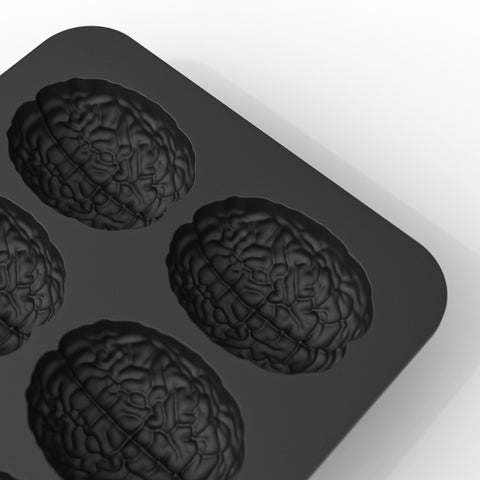10 Grids Brain Halloween Chocolate Mould Homemade Brain Cake Mould DIY Candy Soft Molds, 10 Grids Brain