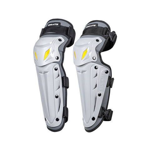 SULAITE Motorcycle Outdoor Riding Breathable Protective Equipment, 2pcs /Set Knee Pads Gray, 4pcs /Set Knee Elbow Pads Gray, 2pcs /Set Elbow Pads Gray