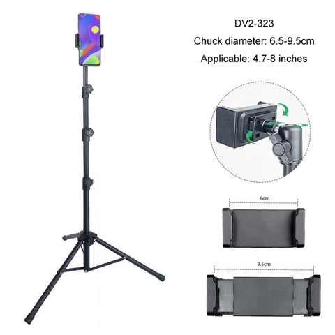 1.6m Adjustable Tablet Stand Floor-Standing Retractable Mobile Phone Tripod, 323, 306, 307, 311, 312, 313, 316, 303