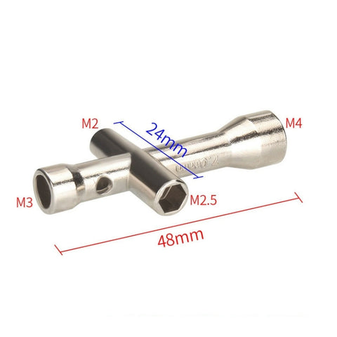 3D Printer Cross Wrench Mini Socket M2/M2.5/M3/M4 Screw Nut Tool, 2pcs