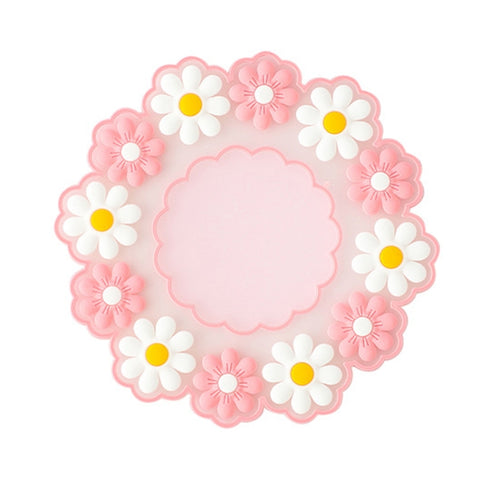 Household High Temperature Resistant Daisy Coasters Kitchen Tabletop Insulation Mat, Pink Small, Blue Small, Pink Medium, Blue Medium, Pink Large, Blue Large