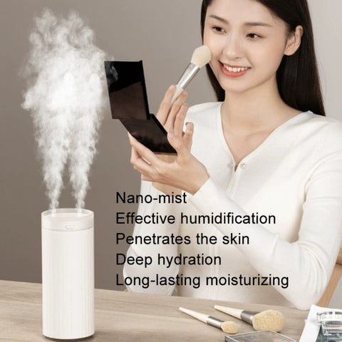 JisuLife HU16 Desktop Dual Mist Ports Humidifier, Brown Rechargeable, White Rechargeable, White Plug-in, Brown Plug-in