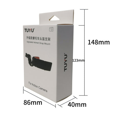 TUYU Motorcycle Integrated Hinged Helmet Chin Sports Camera Mounting Bracket, With 2 Stickers, With 4 Stickers
