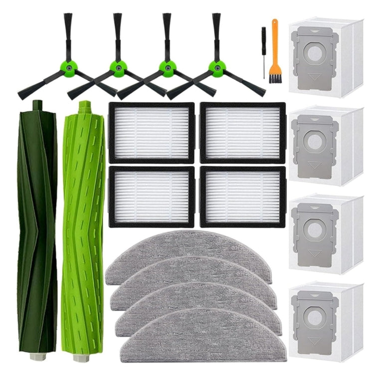 For iRobot Roomba Combo i5 / i5+ / j5 / j5+ Robot Vacuum And Mop Replacement Parts, Kit, Main Brush, Filter, 2pcs Edge Brush, Dust Bag, Mop Pad