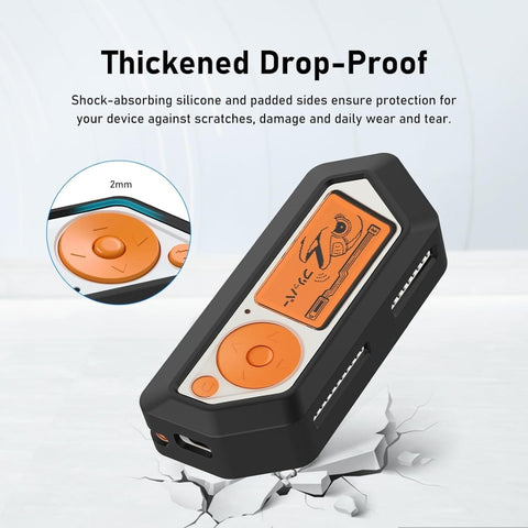 For Flipper Zero Electronic Pet Silicone Full-Cover Protective Case, Black