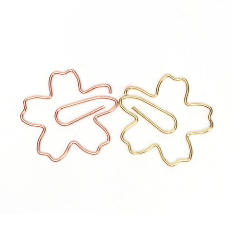 Metal Special-shaped Paper Clips File Classification And Storage Paper Clips, 10pcs /Box Sakura