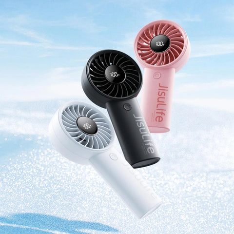 JisuLife Life4 Handheld Portable Small Rechargeable Fan, 3600mAh Gray, 3600mAh Black, 3600mAh Pink, 5000mAh Gray, 5000mAh Black, 5000mAh Pink
