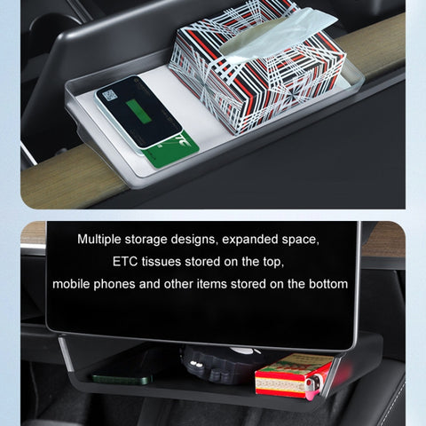 For Tesla Model Y/3 Screen Storage Box, Model Y/3 Translucent White + Black, Model Y/3 Translucent Black + Black, Model Y/3 Translucent White + White, 2024 Model 3 Translucent White + Black, 2024 Model 3 Translucent Black + Black                       ...