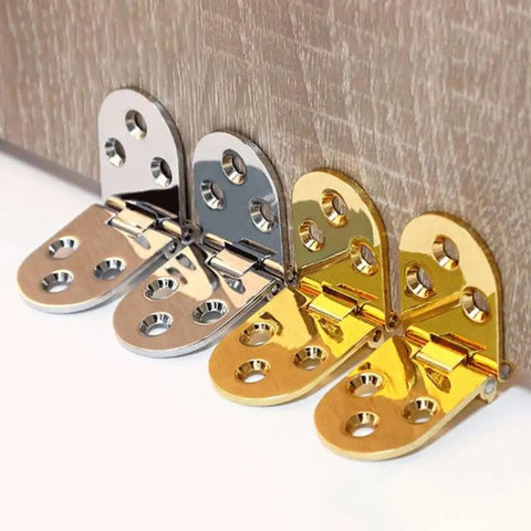 Cabinet Door Folding Hinge Thickened Zinc Alloy Half Round Table Flip Hinge, Gold, Silver, Black