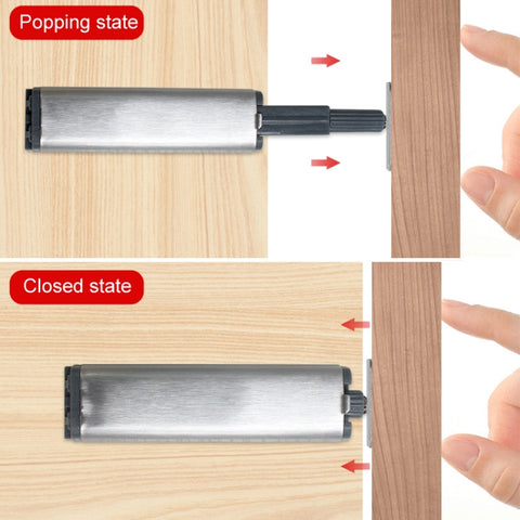 Magnetic Push Latches Cabinet Door Rebounder No Handle Push to Open Cabinet Hardware, Flat Bottom