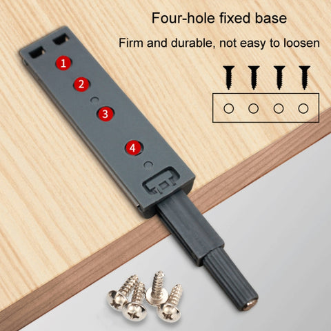 Magnetic Push Latches Cabinet Door Rebounder No Handle Push to Open Cabinet Hardware, Flat Bottom