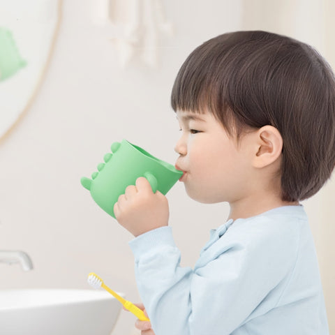 Water Mug Brushing Cup Baby Home Cute Cartoon Drop-Proof Eco-Friendly Dinosaur Cup