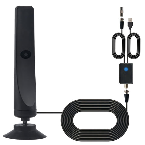 4K 1080P Indoor Digital TV Antenna For Local Channels 50 Miles Range With Amplifier Signal Booster, 50 Miles 20dBi HDTV-T2