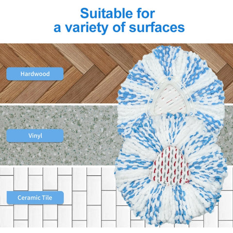 For Vileda / O-Cedar EasyWring Spin Mop Replacement Pad Microfiber Rag
