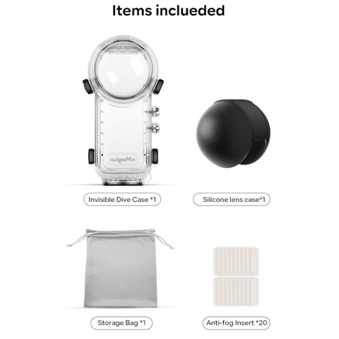 For Insta360 X4 aMagisn 50m Depth Waterproof Protective Case Quick Release Invisible Diving Cover, Waterproof Case