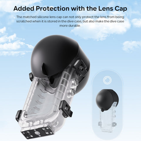 For Insta360 X4 aMagisn 50m Depth Waterproof Protective Case Quick Release Invisible Diving Cover, Waterproof Case