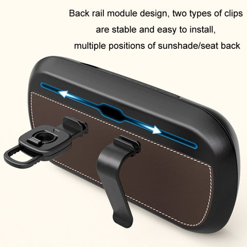 Car Sun Visor Hanging Sunroof Seat Back Tissue Box, Leather Black, Leather Beige, Leather Brown, Leather Red, Suede Dark Gray, Suede Beige, Suede Brown, Suede Red