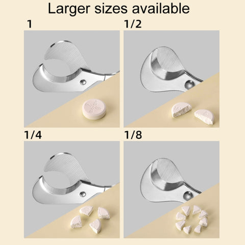 Portable Pill Cutter Stainless Steel Cigar Dispensing Scissors, Oval Handle, Oval Handle+Silicone Case, Round Handle Silver, Round Hanlde Gold