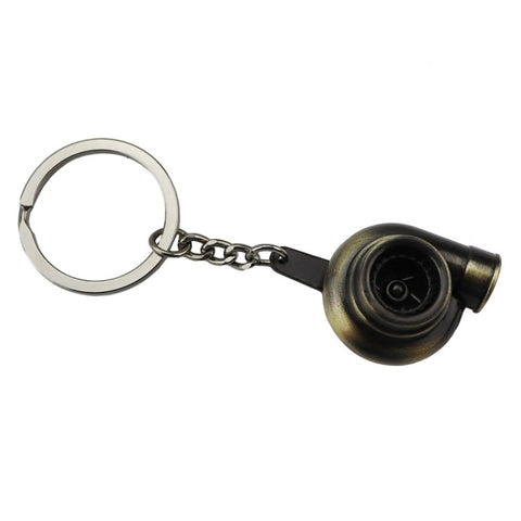 Car Tuning Accessories Turbo Keychain Decorative Pendant, Large Black, Large Gold, Large Bronze, Small Black, Small Gold, Small Green Antique