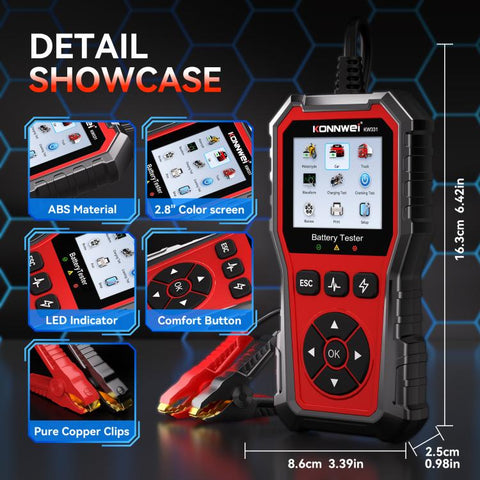 KONNWEI Automotive OBD2 Fault Diagnostic Tool Engine Code Reader 13 Languages, KW331