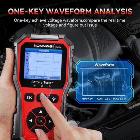 KONNWEI Automotive OBD2 Fault Diagnostic Tool Engine Code Reader 13 Languages, KW331