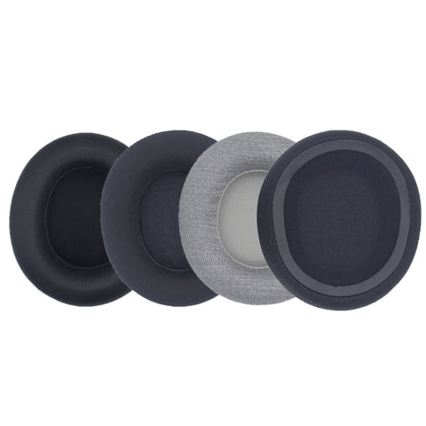 1pair For SteelSeries Arctis Nova 3 / 5 / 7 / Pro Wired Headphone Sponge Cover, Black Leather, Black Pattern, Gray Net