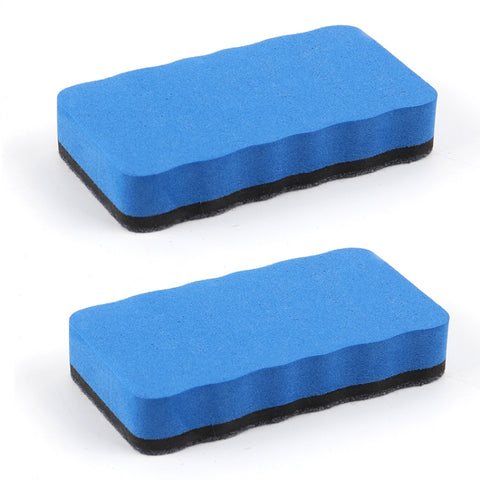 2pcs /Pack Magnetic EVA Felt Cloth Whiteboard Eraser Rectangular Wave Edge Blackboard Eraser 10.2x5.5x2cm
